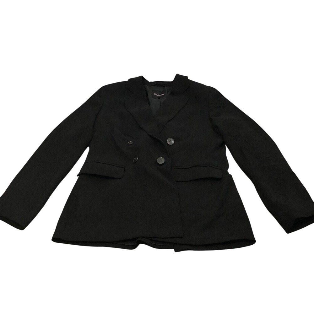 Madewell $188 Womens Rosedale Blazer in Crepe Black Size 6 NM508 Polyester